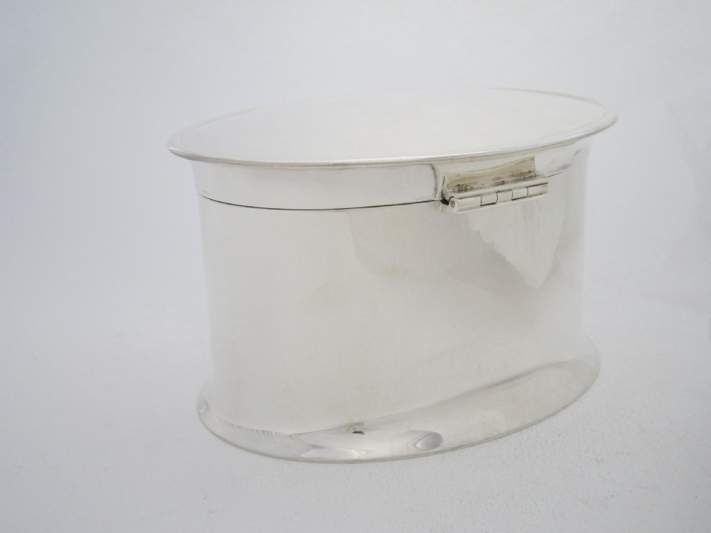 Antique George V Sterling Silver Biscuit Box View VI