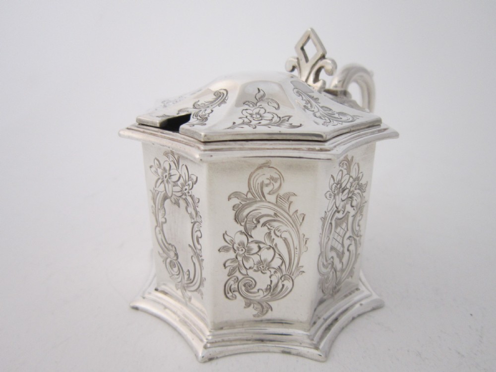Antique Victorian Sterling Silver Mustard Pot View II