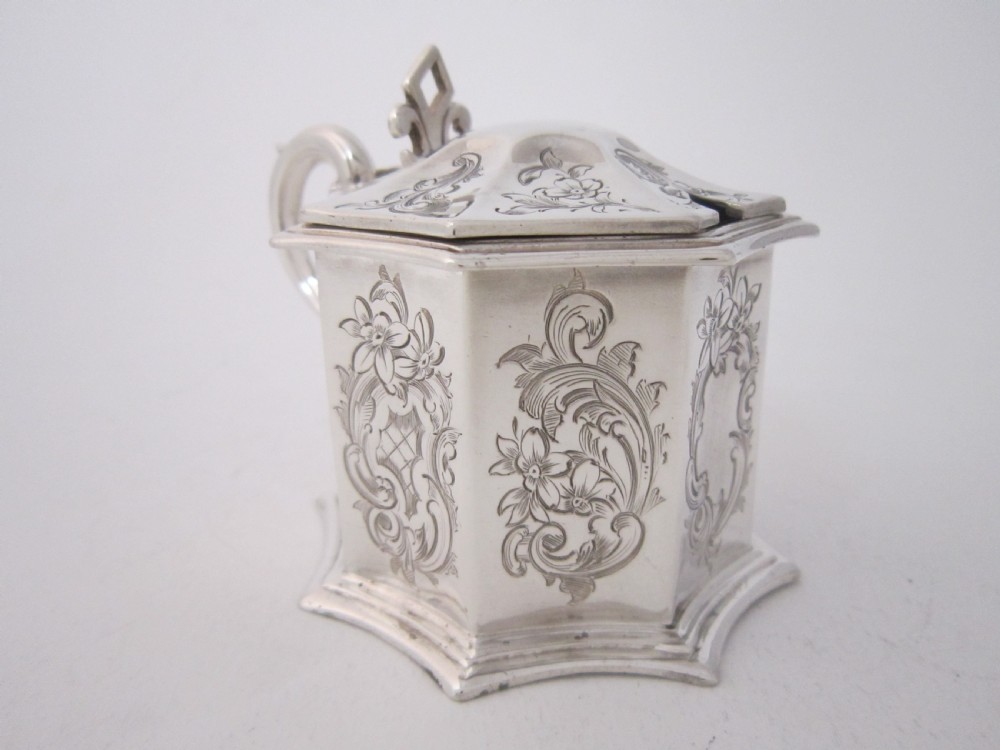 Antique Victorian Sterling Silver Mustard Pot View III