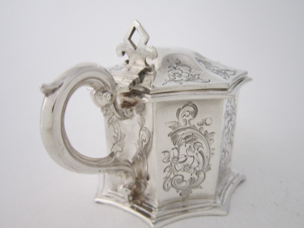 Antique Victorian Sterling Silver Mustard Pot View IV