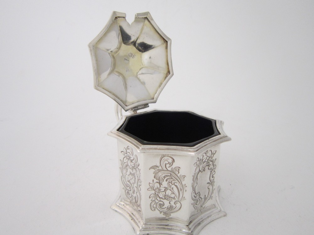 Antique Victorian Sterling Silver Mustard Pot View V