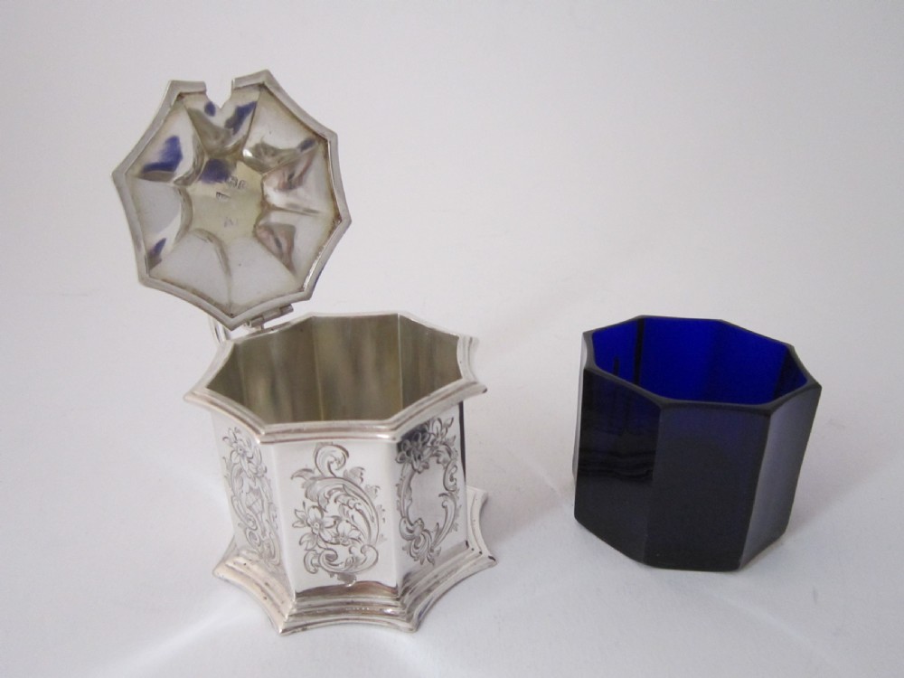 Antique Victorian Sterling Silver Mustard Pot View VI