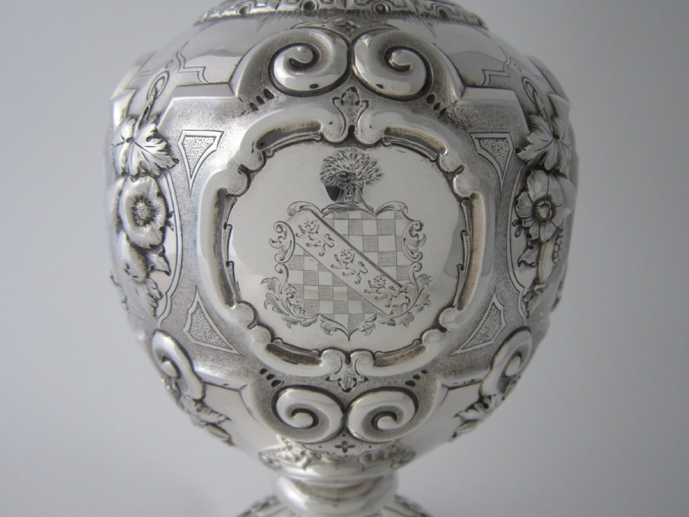 Antique Victorian Sterling Silver Wine Ewer/Jug - 1861 View VIII