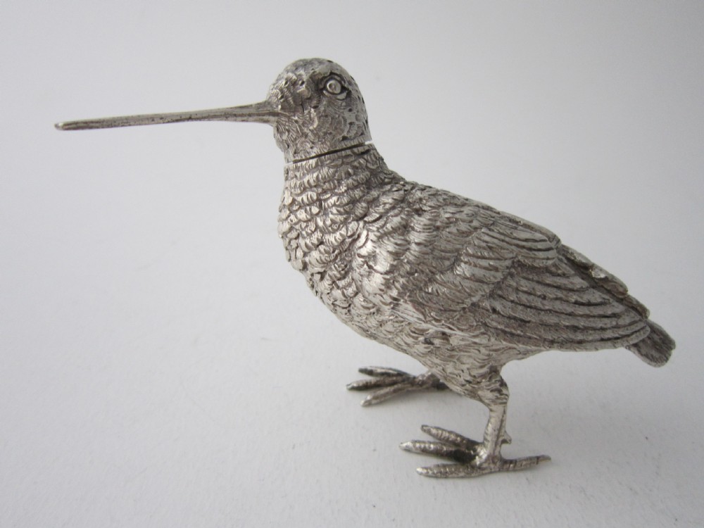 Antique Edwardian Sterling Silver Novelty Bird Pepper