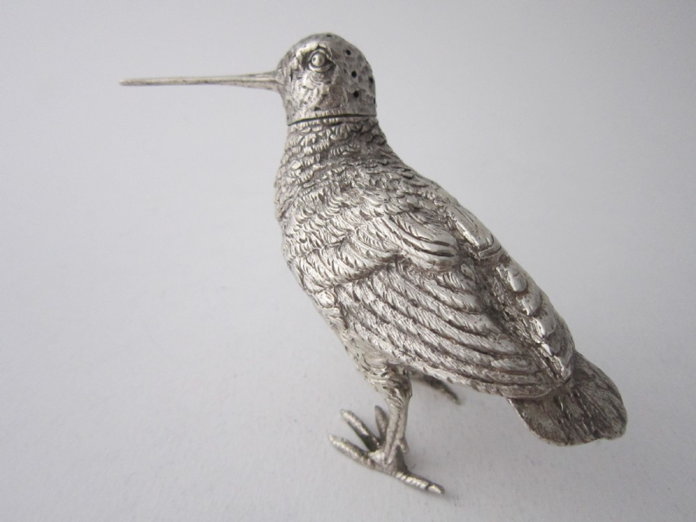 Antique Edwardian Sterling Silver Novelty Bird Pepper View II
