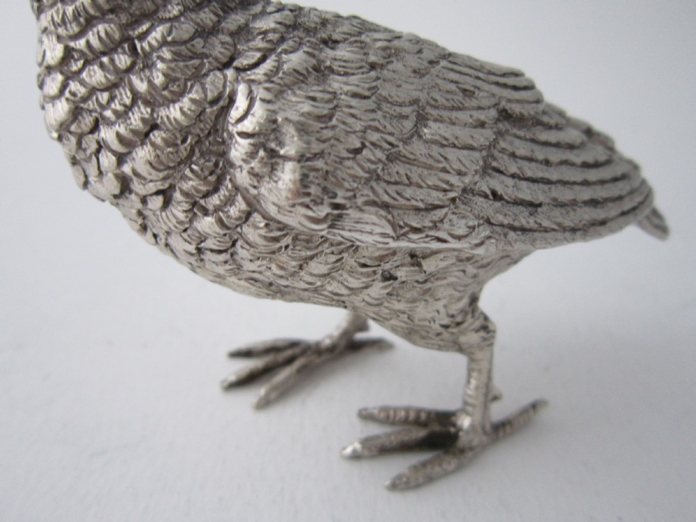 Antique Edwardian Sterling Silver Novelty Bird Pepper View VI