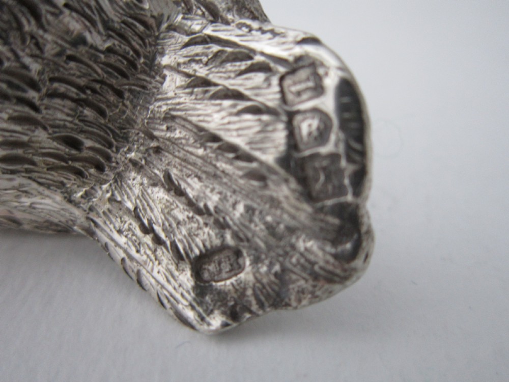 Antique Edwardian Sterling Silver Novelty Bird Pepper View VII