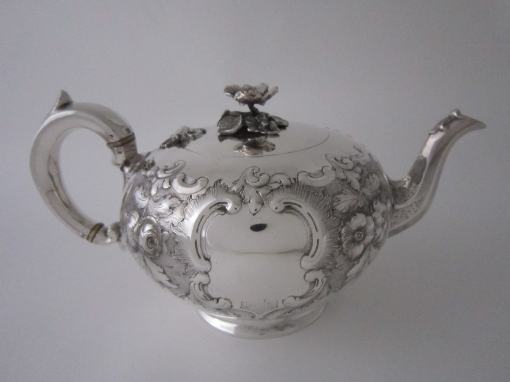 Exeter Antique Victorian Sterling Silver Teapot View II
