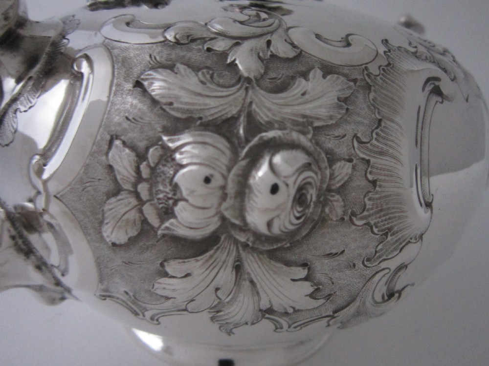 Exeter Antique Victorian Sterling Silver Teapot View IV
