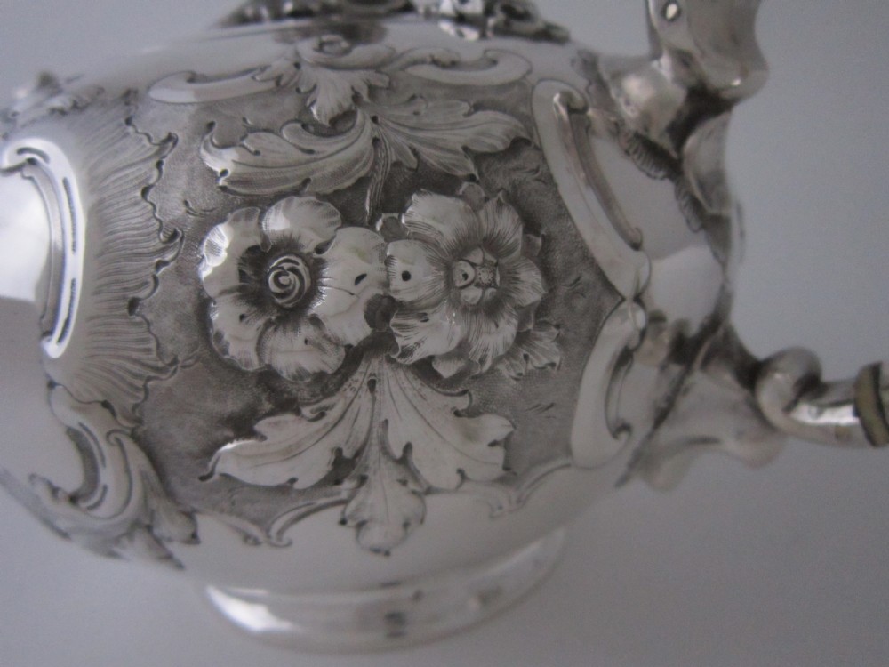 Exeter Antique Victorian Sterling Silver Teapot View VI