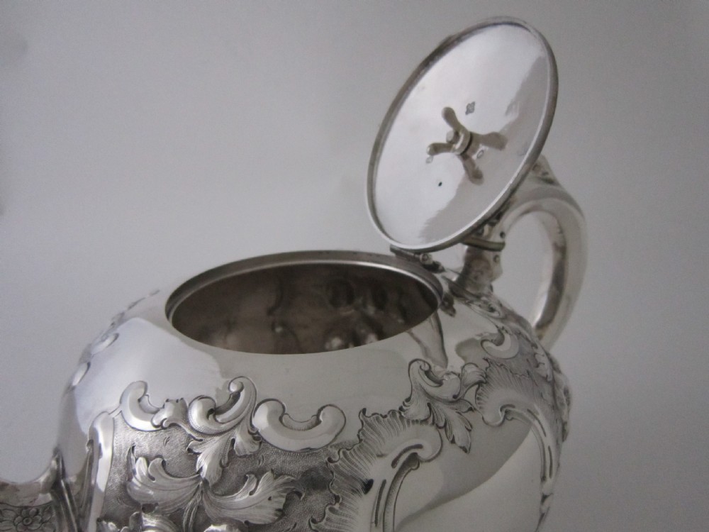 Exeter Antique Victorian Sterling Silver Teapot View VII