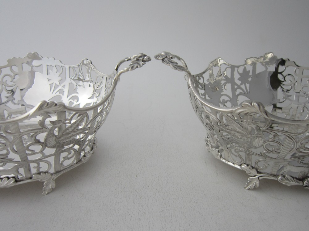Antique Edwardian Sterling Silver Baskets/Dishes View III