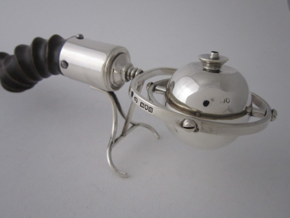 Antique Edwardian Sterling Silver & Horn 