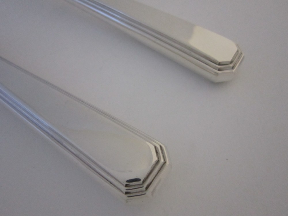 Antique Sterling Silver Athenaeum Pattern Fish Cutlery Set View IV