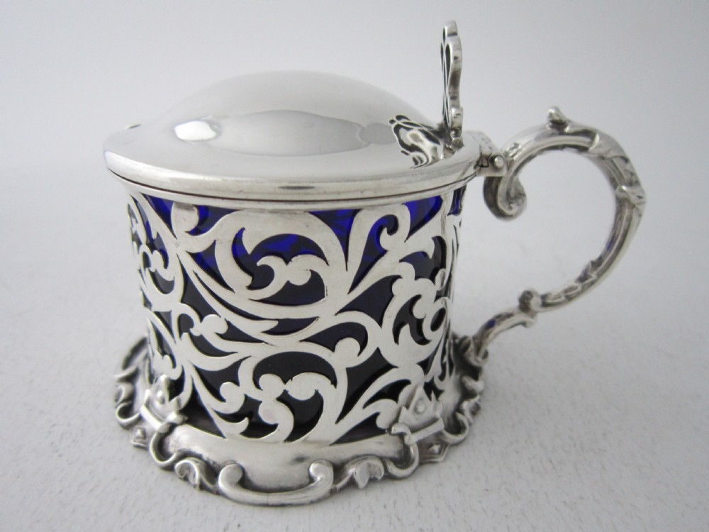 Antique Victorian Sterling Silver Mustard Pot - 1850