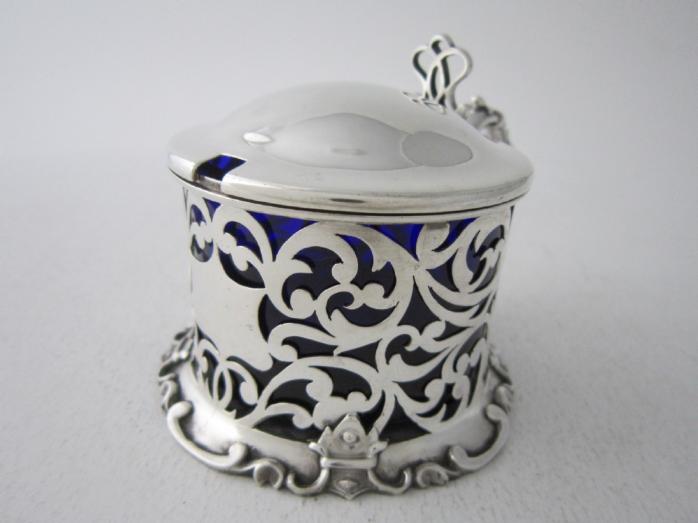 Antique Victorian Sterling Silver Mustard Pot - 1850 View II