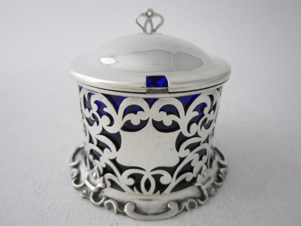 Antique Victorian Sterling Silver Mustard Pot - 1850 View III