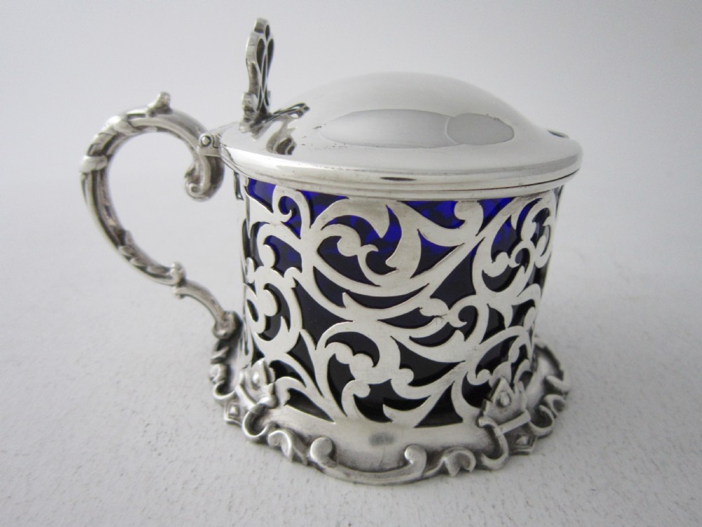 Antique Victorian Sterling Silver Mustard Pot - 1850 View IV