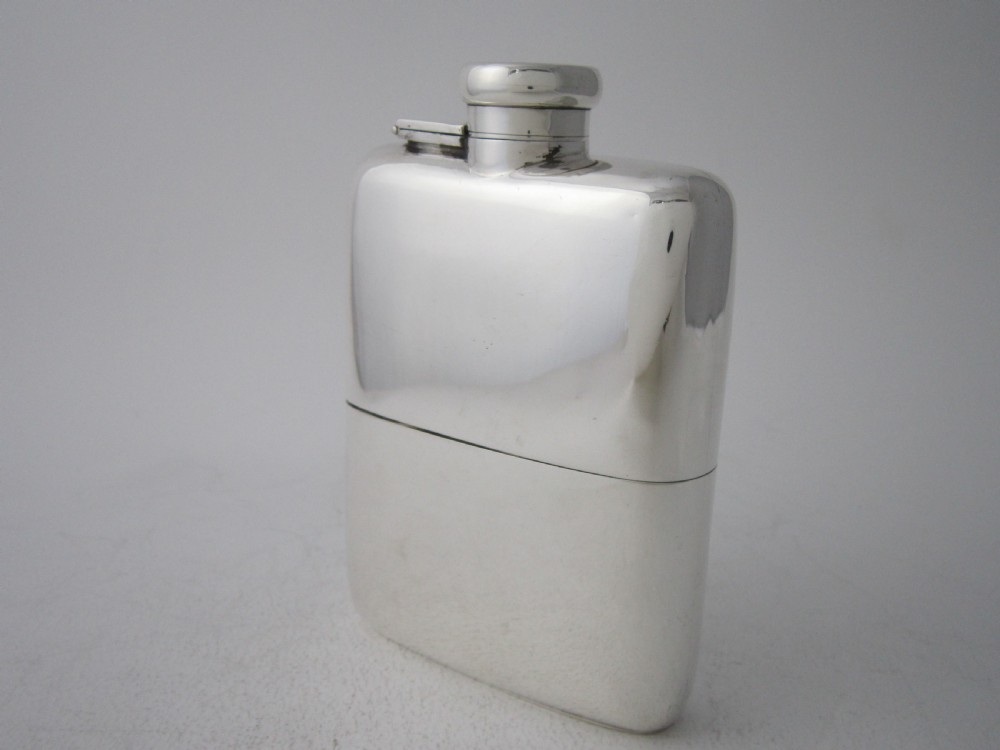 Asprey Antique George V Sterling Silver Hip Flask