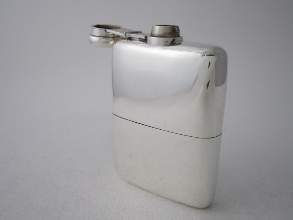 Asprey Antique George V Sterling Silver Hip Flask View II
