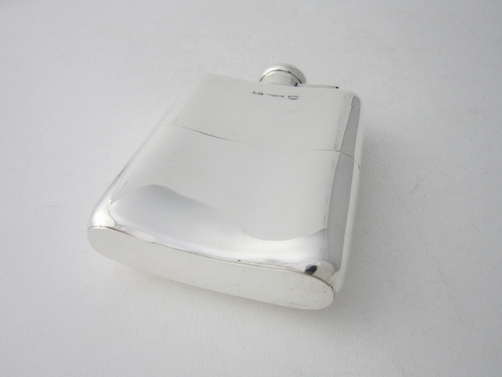 Asprey Antique George V Sterling Silver Hip Flask View VIII