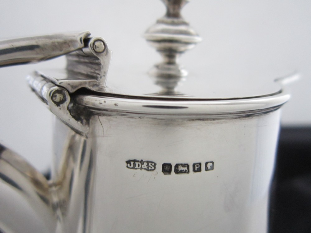 Antique Victorian Sterling Silver & Etched Glass Claret Jug View XII