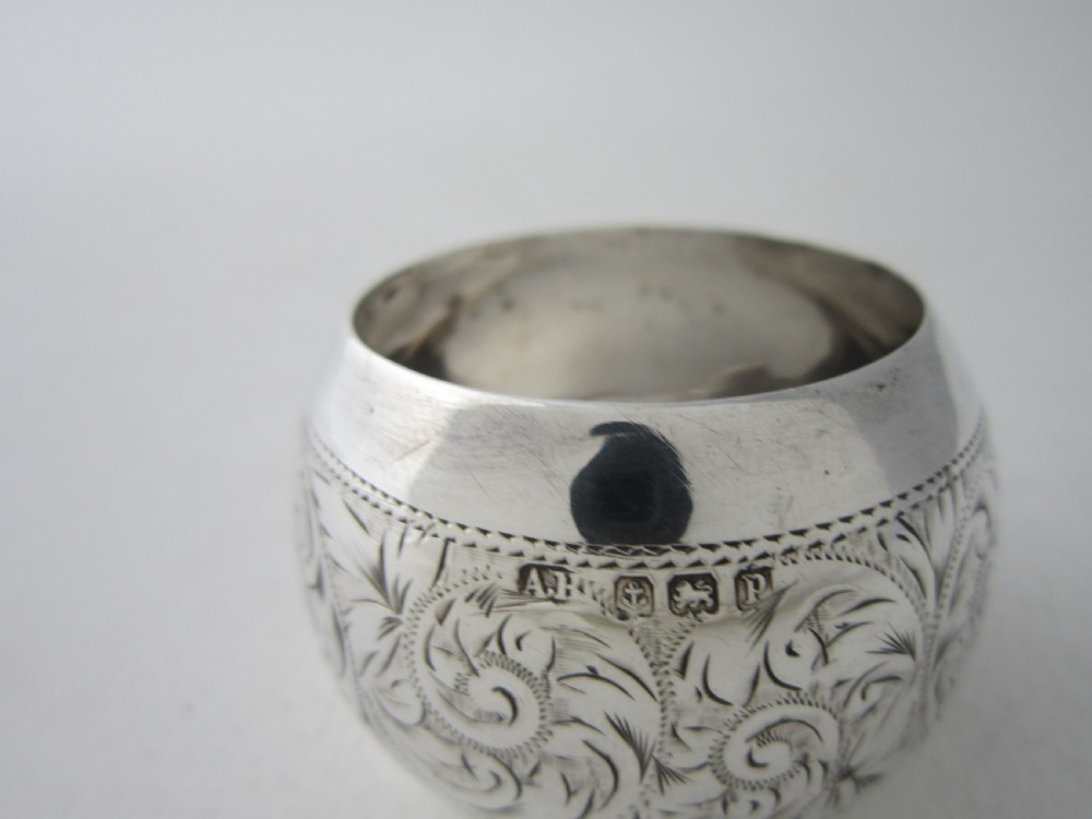 Antique George V Sterling Silver Napkin Rings - 1914 View XIII