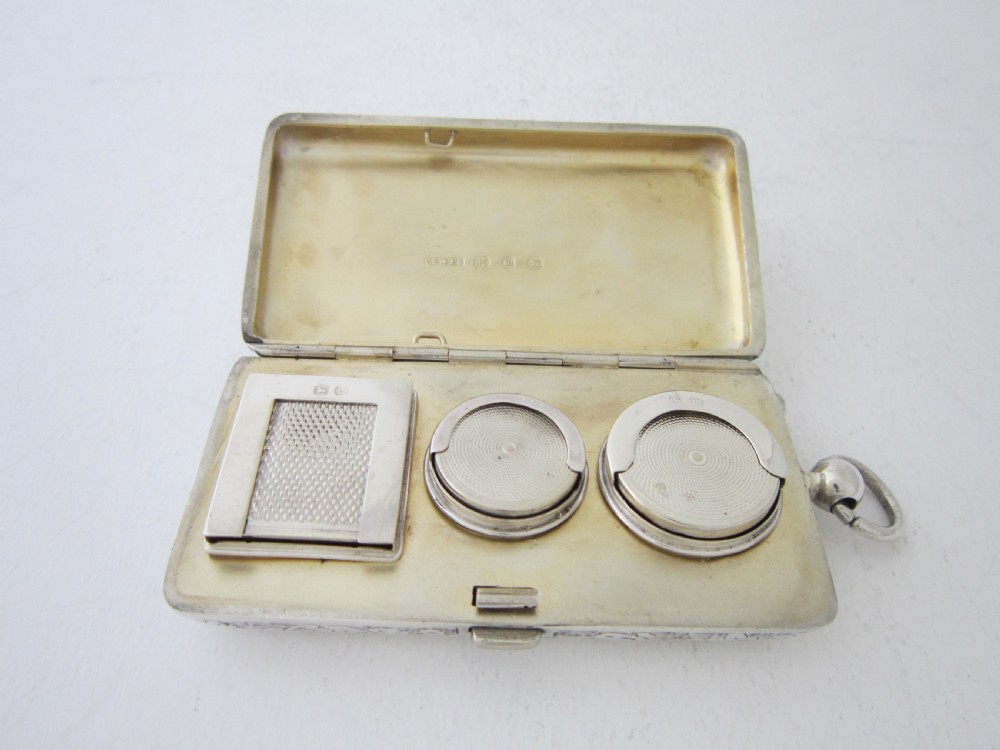 Antique Victorian Sterling Silver Combination Sovereign/Stamp Case View II