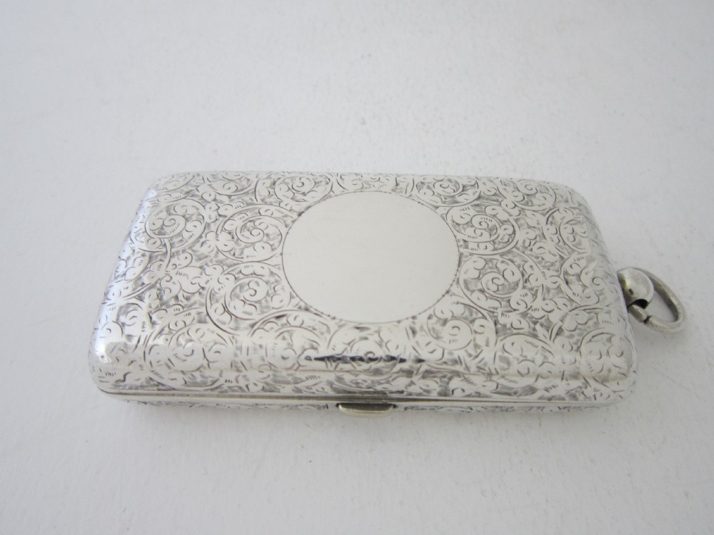 Antique Victorian Sterling Silver Combination Sovereign/Stamp Case View III