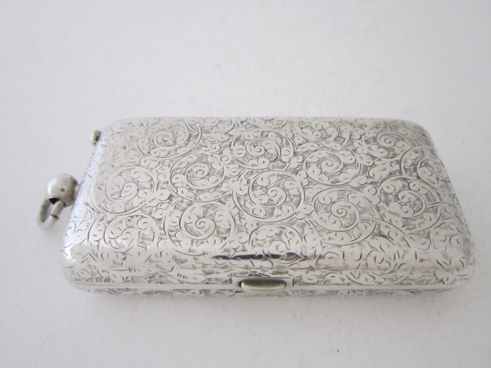 Antique Victorian Sterling Silver Combination Sovereign/Stamp Case View IV