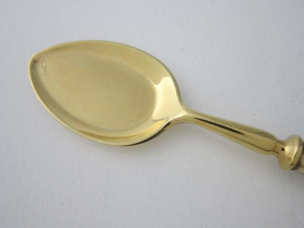Antique Victorian Sterling Silver Gilt Ice Cream Set View VI