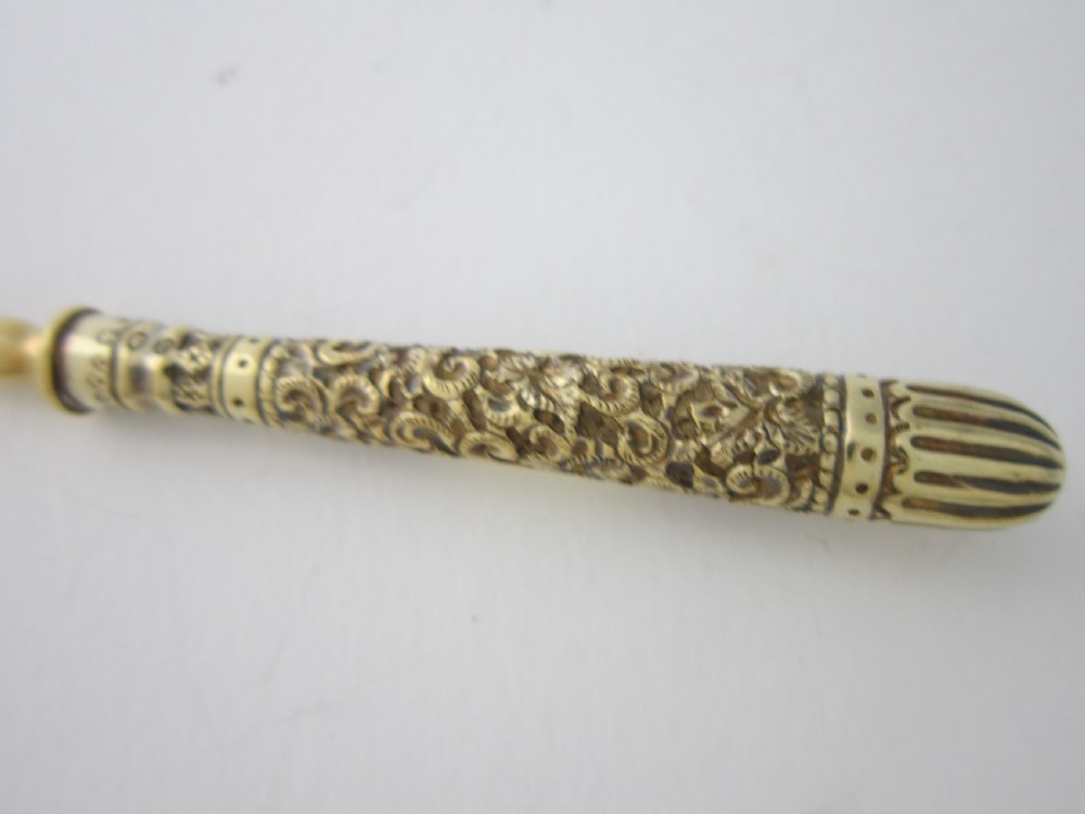 Antique Victorian Sterling Silver Gilt Ice Cream Set View IX