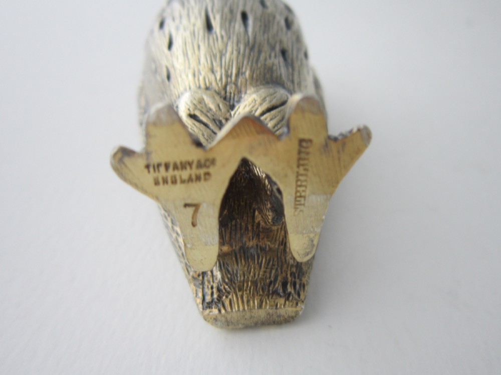 Tiffany Elizabeth II Cast Sterling Silver Owl Salt & Pepper Shakers View VII
