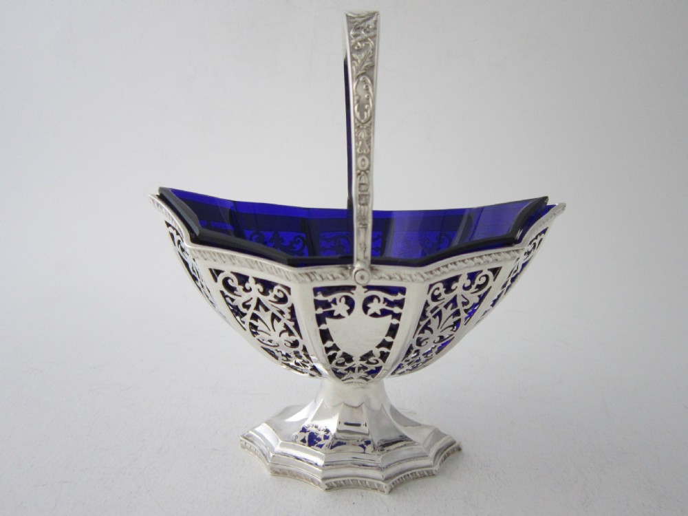 Antique Edwardian Sterling Silver Sugar Basket - 1901 View II
