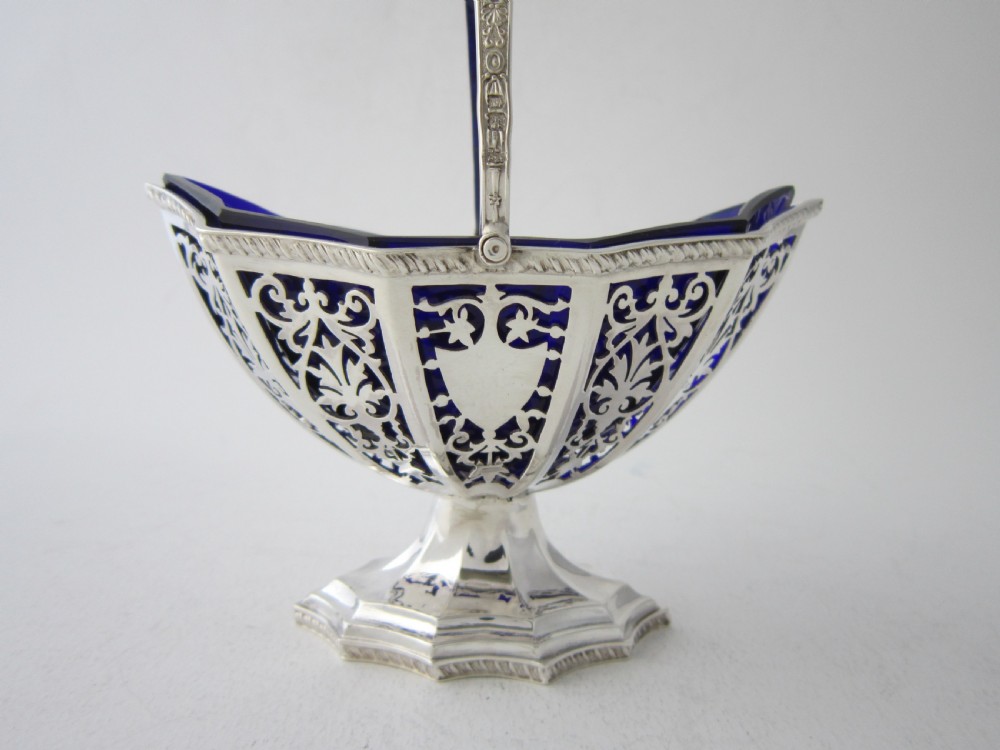 Antique Edwardian Sterling Silver Sugar Basket - 1901 View III