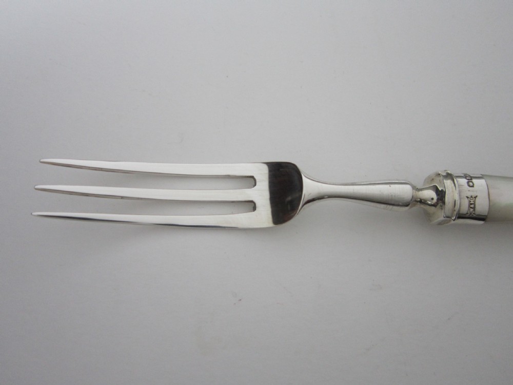 Antique George V Sterling Silver & Mother-of-Pearl Cutlery Set View VIII
