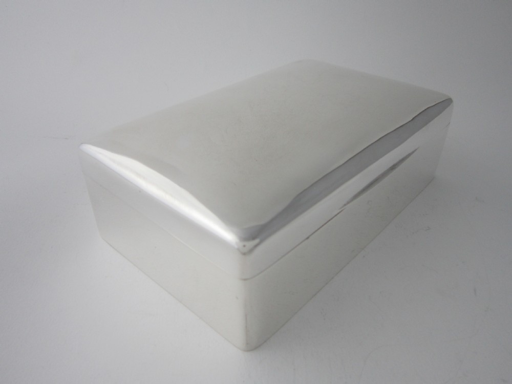Antique Victorian Sterling Silver Cigar Box