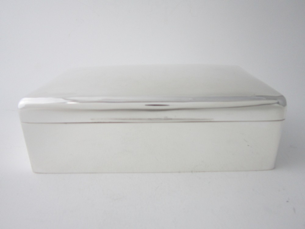 Antique Victorian Sterling Silver Cigar Box View II