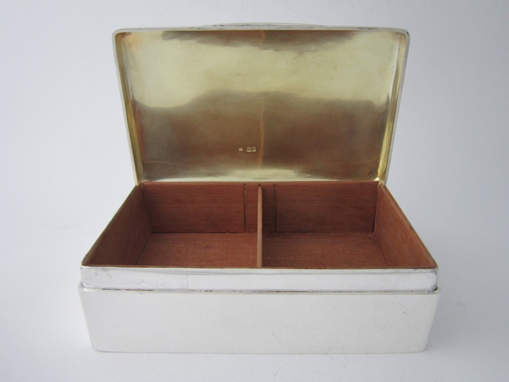Antique Victorian Sterling Silver Cigar Box View III