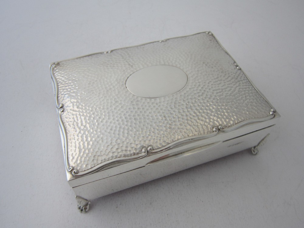 Chester Antique Edwardian Sterling Silver Jewellery Box - 1906 View II