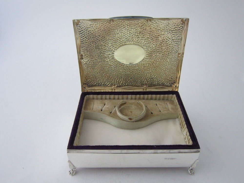 Chester Antique Edwardian Sterling Silver Jewellery Box - 1906 View IV