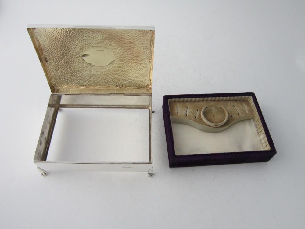 Chester Antique Edwardian Sterling Silver Jewellery Box - 1906 View VIII