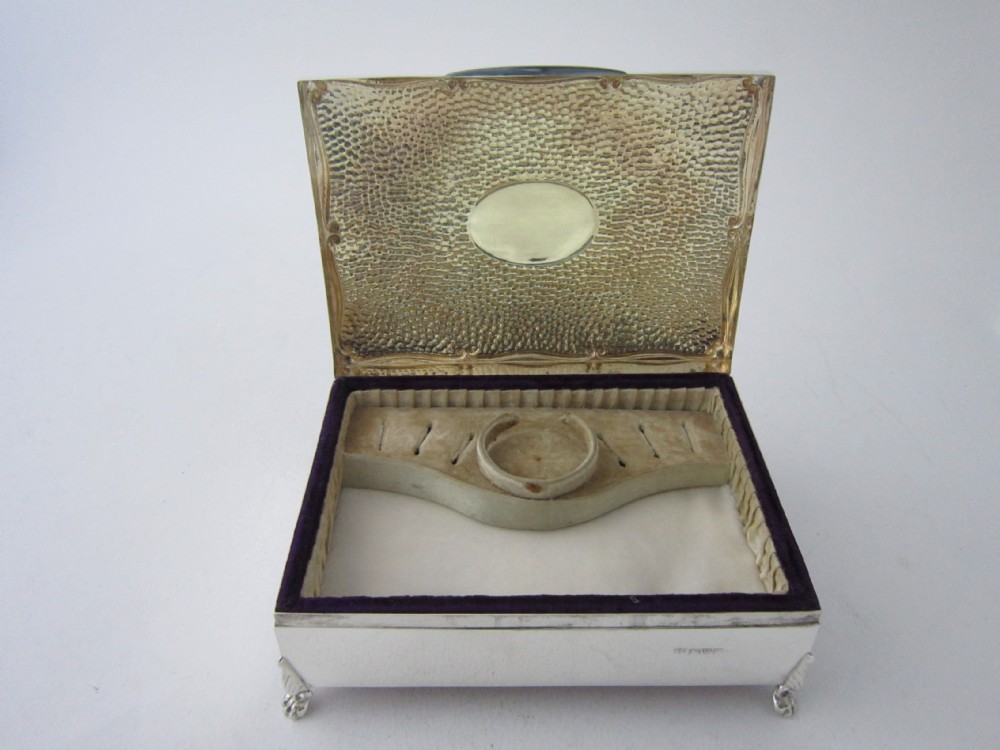 Chester Antique Edwardian Sterling Silver Jewellery Box - 1906