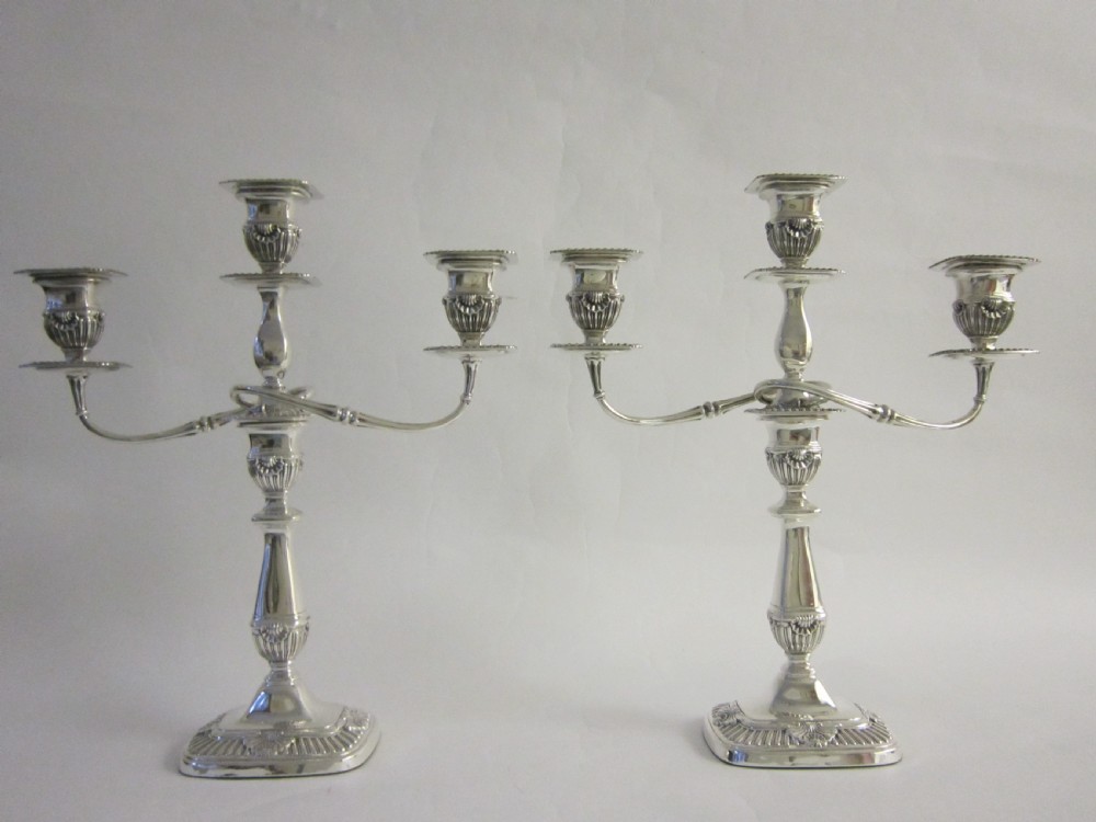 Antique Edwardian Sterling Silver Candelabra