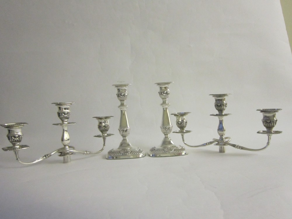 Antique Edwardian Sterling Silver Candelabra View VIII