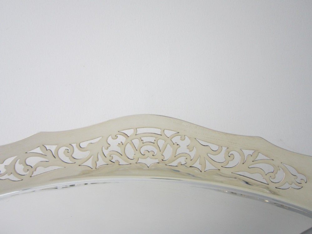 Antique George V Sterling Silver Gallery Tray View III