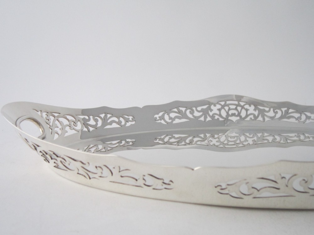 Antique George V Sterling Silver Gallery Tray View VIII