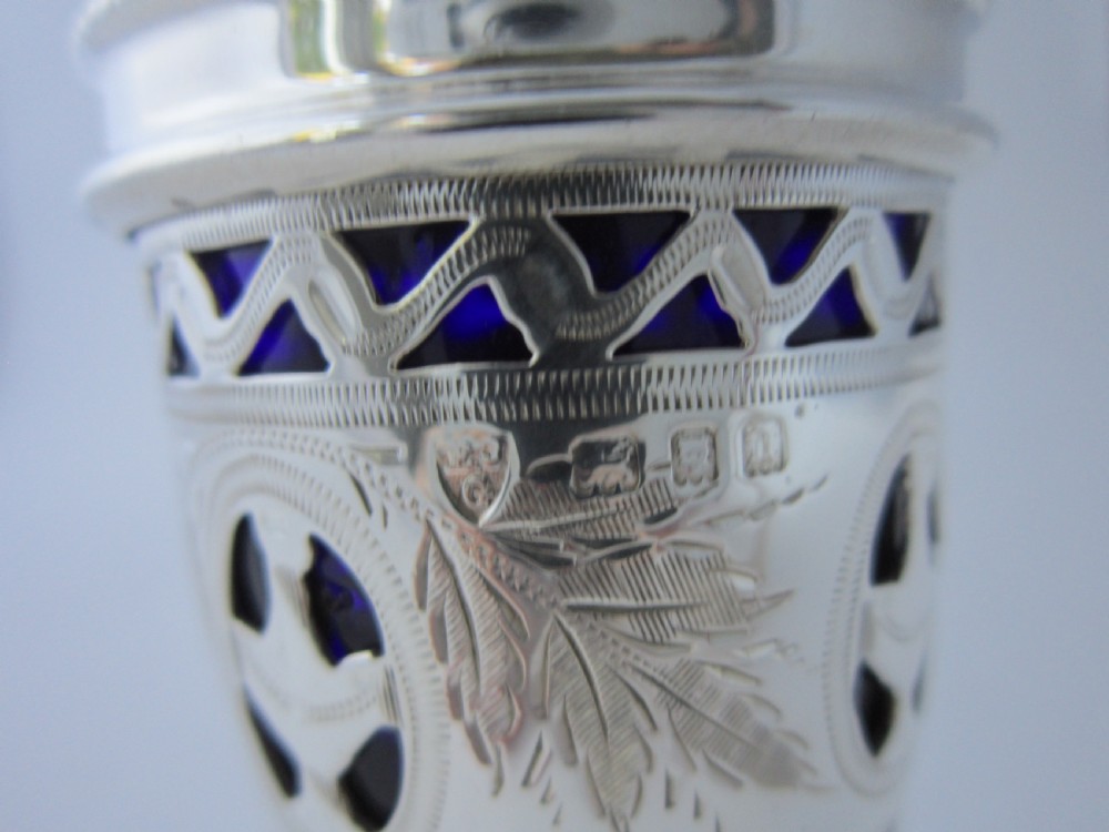 Antique George V Sterling Silver Condiment Set - 1928/30 View XIII