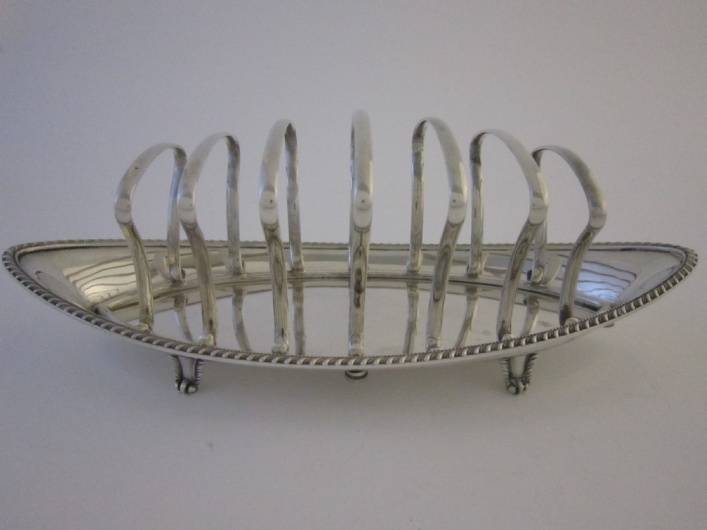 Antique Edwardian Sterling Silver Toast Rack - 1909