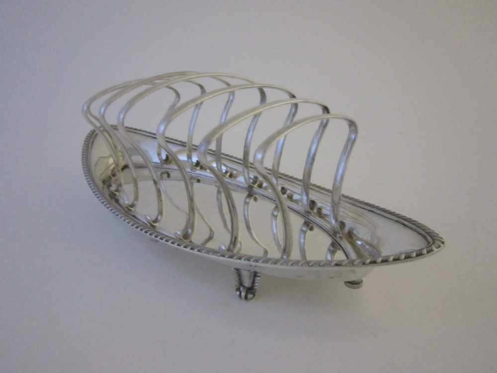 Antique Edwardian Sterling Silver Toast Rack - 1909 View II